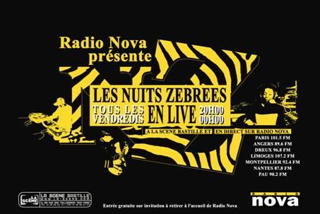 LES NUIT ZEBREES / RADIO NOVA