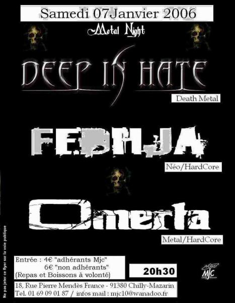 "Metal Night" Deep in Hate + Omerta + Fedhja