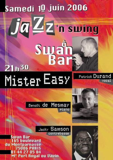 Jazz in Paris : Mister Easy en concert