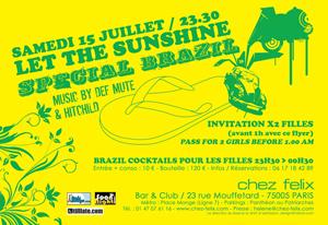 lets the sunshine sPECIAL brazil