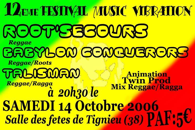 12éme Festival Reggae "MUSIC VIBRATION"