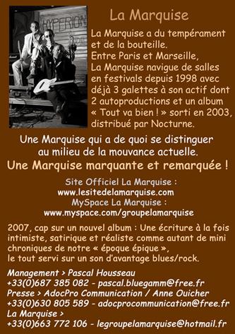 La Marquis een concert à l'Intermédiaire (Marseille)