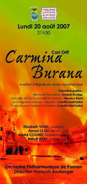 carmina Burana - orange