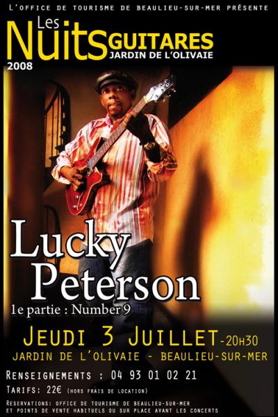 Lucky Peterson aux Nuits guitares 2008 à beaulieu-sur-Mer