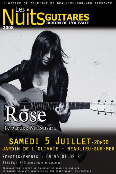 Rose aux Nuits guitares 2008 à beaulieu-sur-Mer