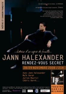 Jann Halexander / Maïk Darah :Spectacle "Rendez-Vous Secret" 28/29 novembre Théâtre Darius Milhaud, Paris [chanson et théâtre]