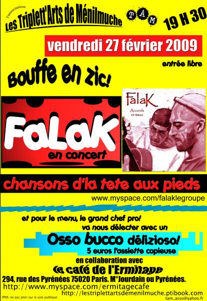 Bouffe enzic!concert FALAK,27 février 2009