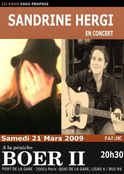 Sandrine Hergi en concert au Boer 2