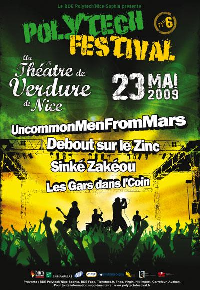6e Polytech Festival au Théâtre de Verdure de Nice avec UncommonMenFromMars // Debout sur le Zinc // Sinké Zakéou // Les Gars dans le Coin