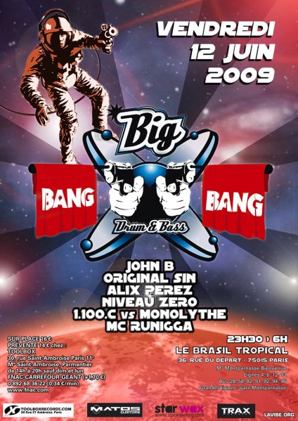 Big “BANG BANG!” Drum & Bass Party avec JOHN B, ORIGINAL SIN…