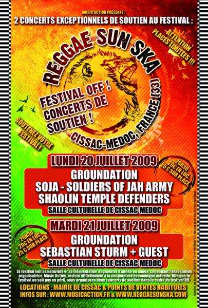 2 Concerts Exceptionnels de soutien au Reggae Sun Ska Festival