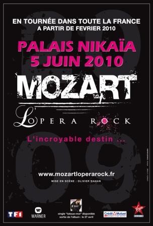 Mozart l’Opéra Rock au Palais Nikaïa à Nice le Samedi 05 Juin 2010 à 15h et 21h