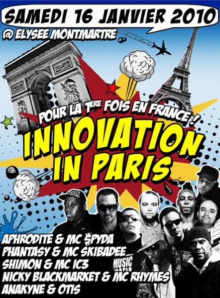 “INNOVATION IN PARIS” Jungle-Drum&Bass avec Aphrodite, Shimon, Phantasy,…
