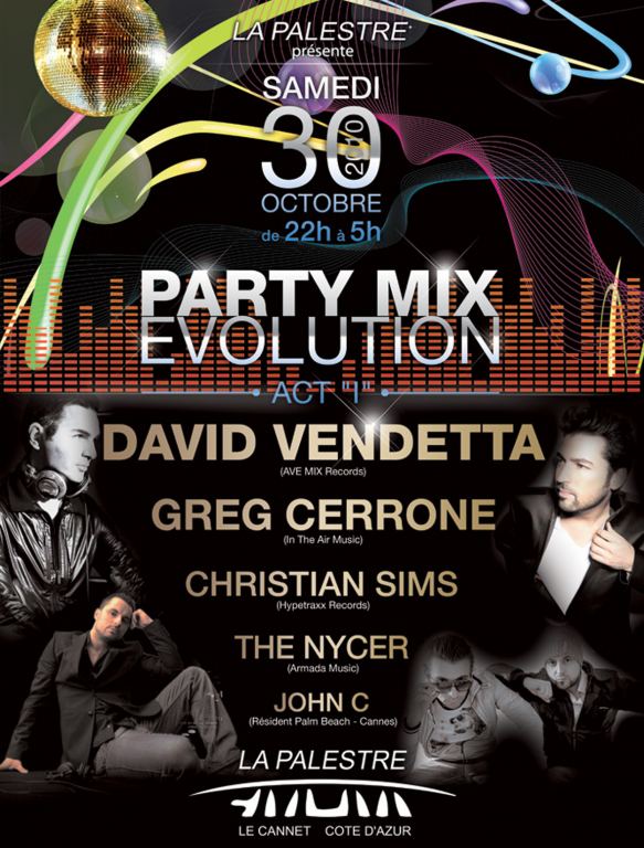 Party Mix Evolution Samedi 30 Octobre à La Palestre au Cannet