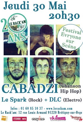 Festival Evryone sur Scène avec Cabadzi, Le Spark et DLC