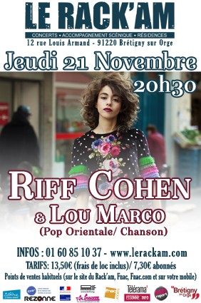 RIFF COHEN + Lou Marco en concert @ Le Rack'am
