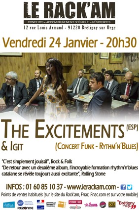 Concert Funk avec The Excitements (Esp) & Igit au Rack'am