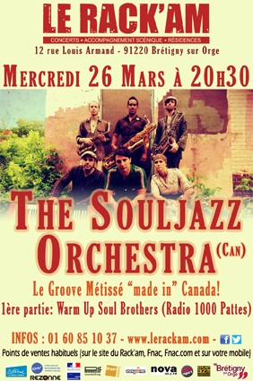 THE SOULJAZZ ORCHESTRA & Warm Up Soul Brothers en concert au Rack'am