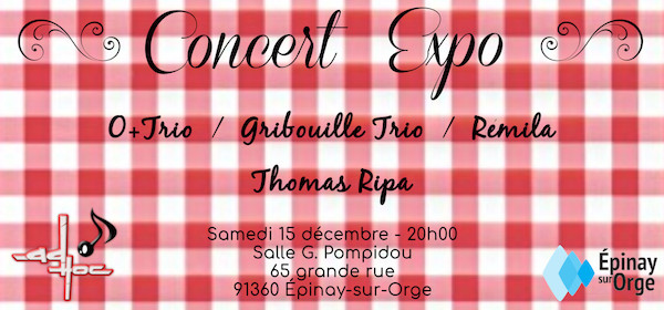 Soirée Chanson + Expo samedi 15 décembre 2018 à Épinay-sur-Orge