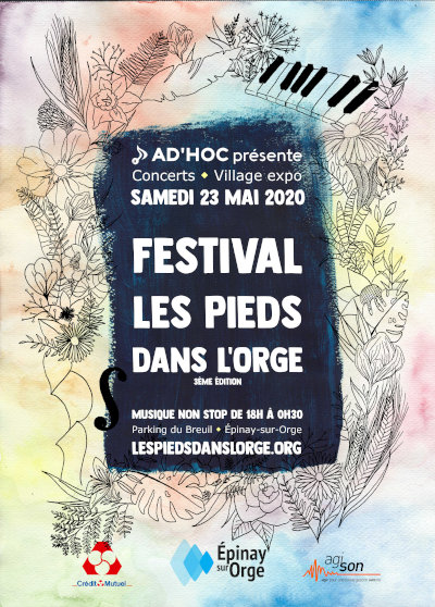 Flyer du Festival Les Pieds dans l'Orge 2020